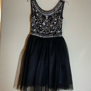 black formal homecoming short dress